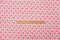 Neon Pink-White Poly Dot Print Liverpool Double Knit Fabric By the Yard